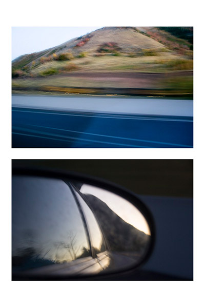 mountain blur and rearview image